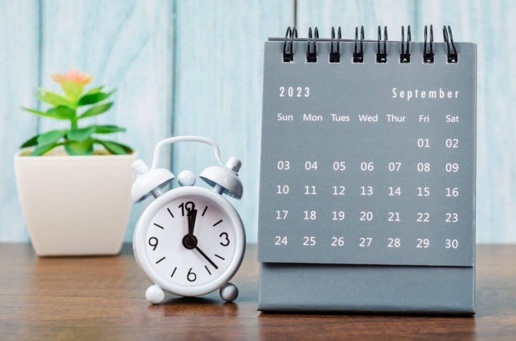 The 6.7% Dividend Stock That Pays Every Single Month monthly calendar with clock