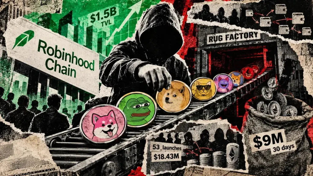 Robinhood Chain’s $1.5 billion boom is attracting memecoin rug factories Robinhood Chain’s $1.5 billion boom is attracting memecoin rug factories